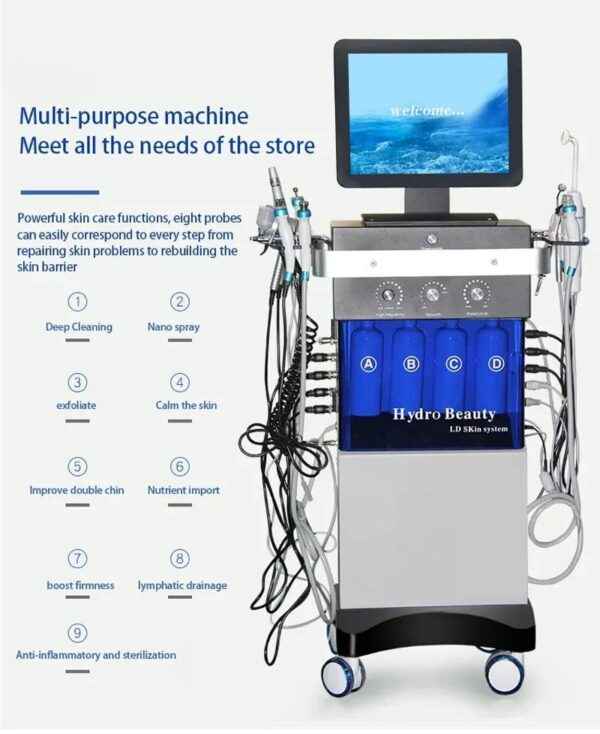 14 in 1 hydra Water Oxygen JetPeel Microdermabrasion Facial Skin Care Machine